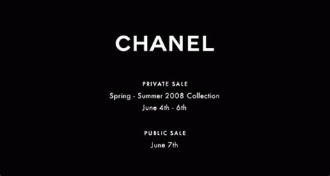 chanel private sale